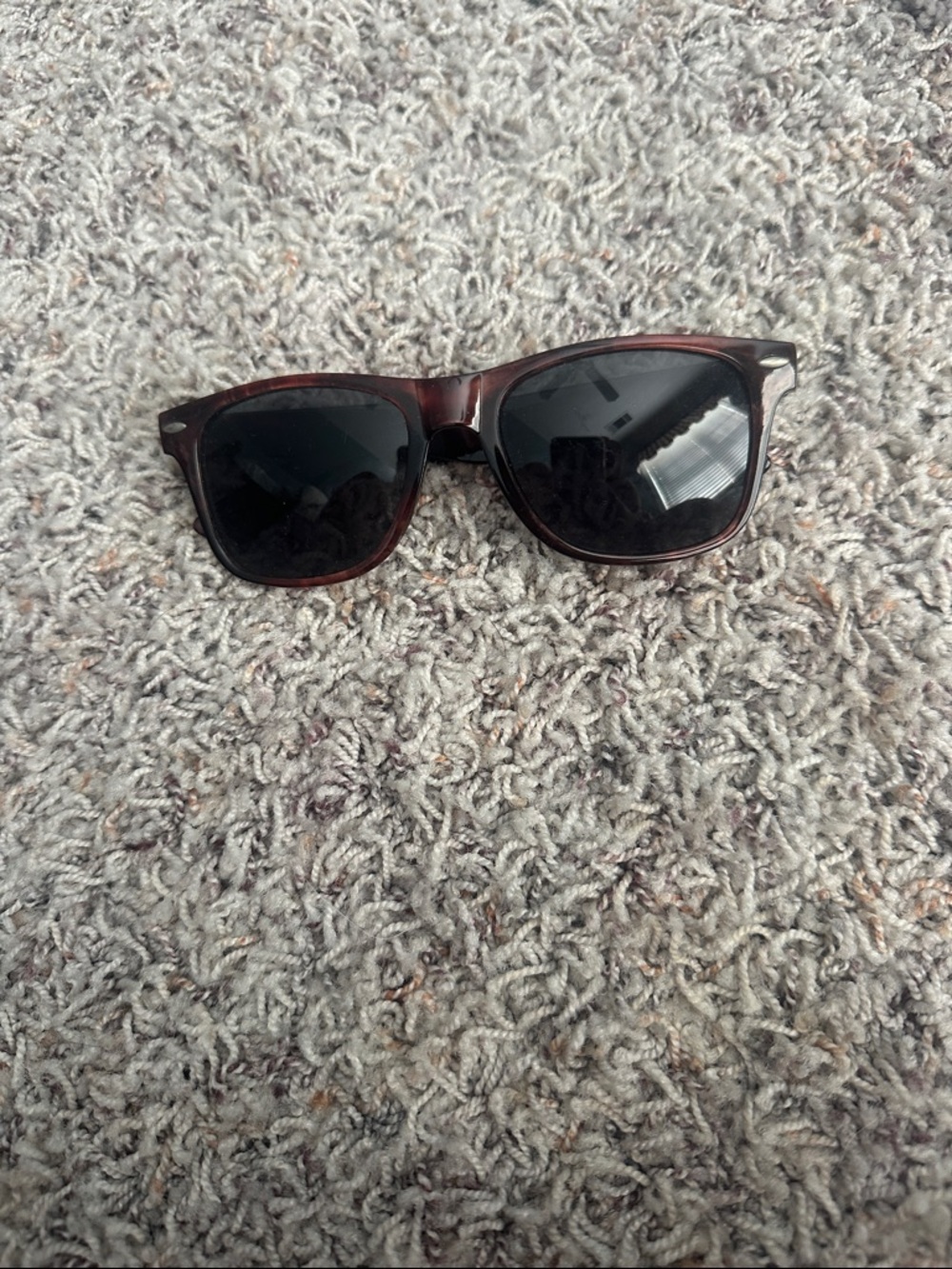 Men's Wayfarer Sunglasses - Dark Brown Frame, Black Lenses